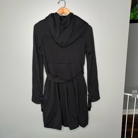 Armani Exchange Knit Trench With Hood and Belt - Picture 3 of 9